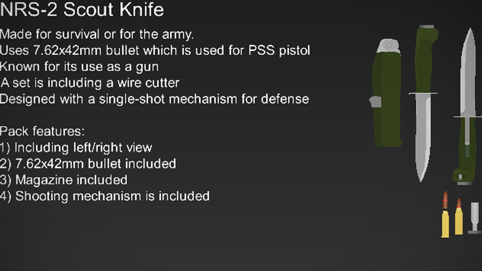 NRS-2 Scout Firing Knife Pack