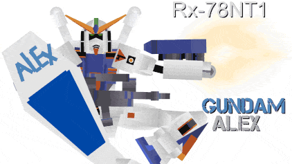 Front View Rx78-NT1 Gundam Alex Movieclip