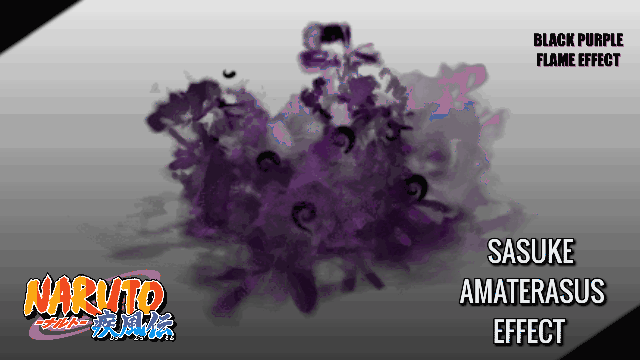Sasuke Amaterasus Black Purple Flame HD Effect Movieclip