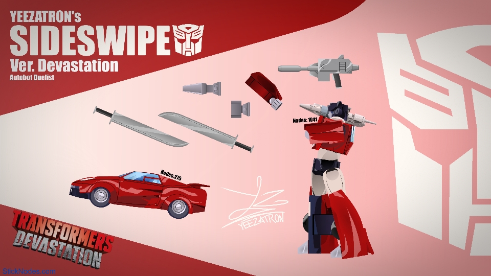 Transformers Devastation Sideswipe Movieclip