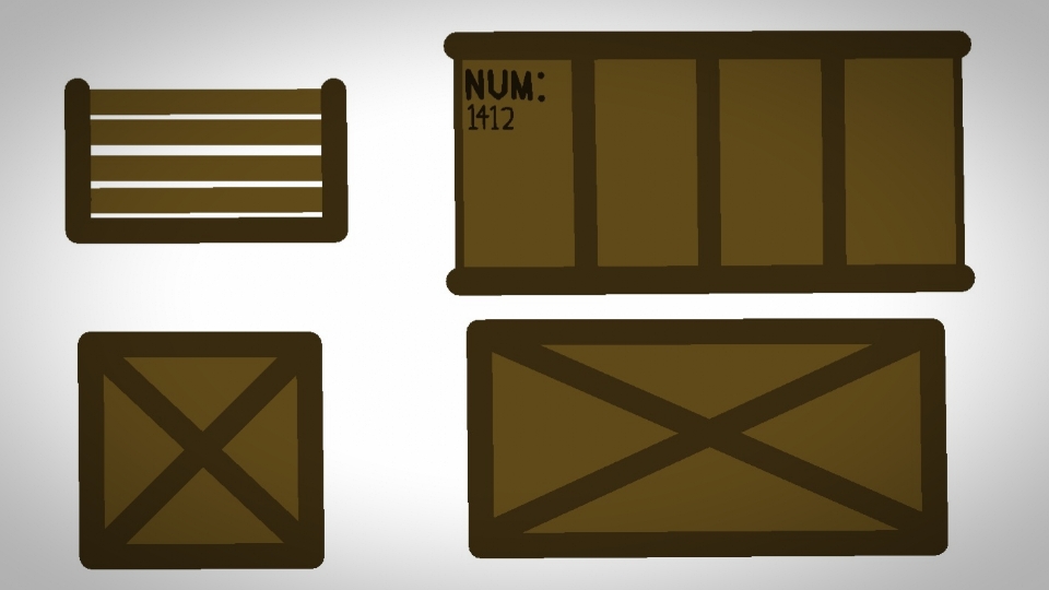 Wooden Supplies Boxes and Cart Pack